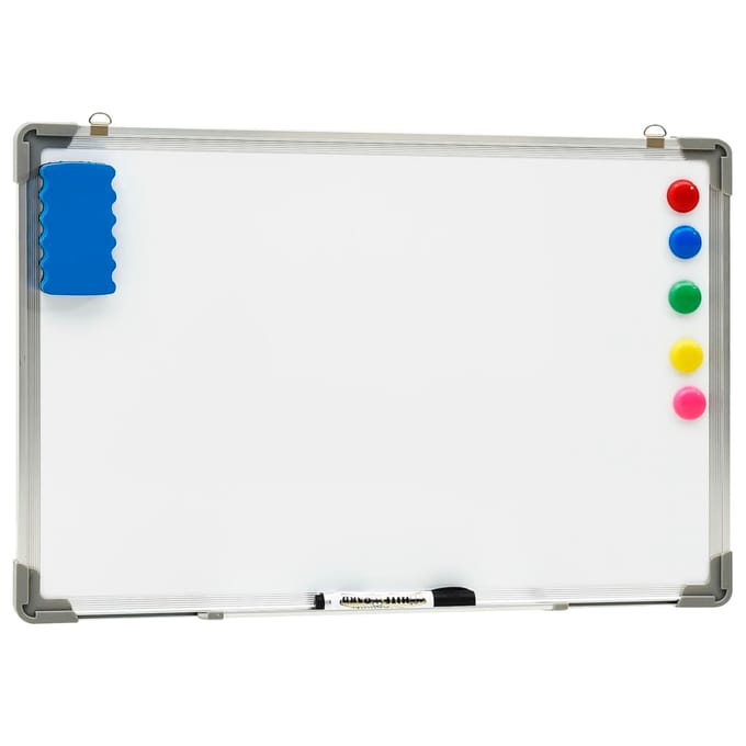 vidaXL - Whiteboard - magnetisch - 50x35 - cm - staal - wit