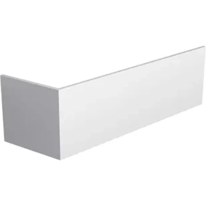 Allibert Inkortbaar Badmantel Voor Assymetrisch Bad 160x54 Cm - Wit