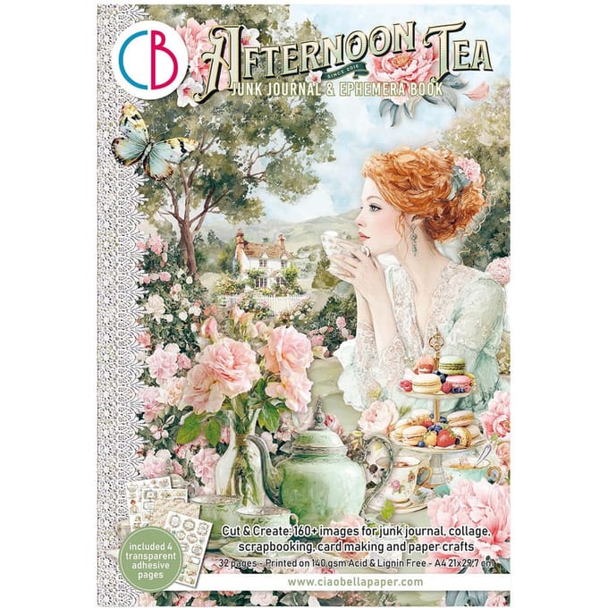 Junk Journal & Ephemera Book "Afternoon Tea"