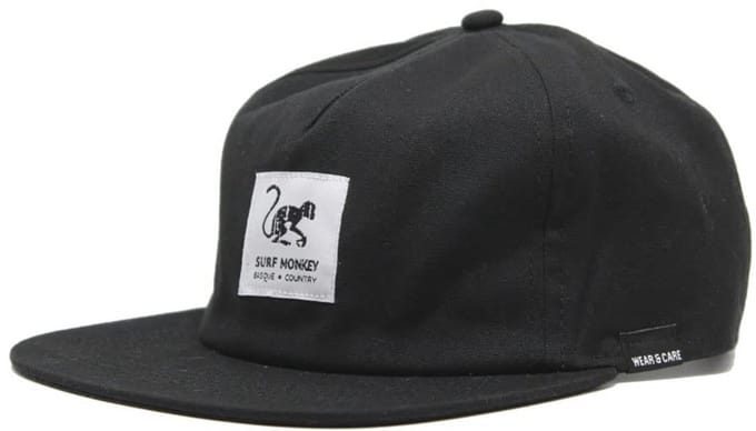 5-panel pet voor heren/dames - 100% biologisch katoen - One size (zwart)