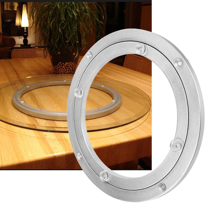 8 Inch Aluminiumlegering Roterende Displayvoet Draaitafel Ronde Displaystandaard white