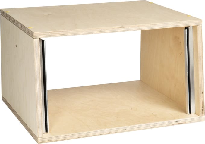 MUSIC STORE Studiorack 6HE berk MP bouwpakket, unlackiert, 7° schuin - Studio racks