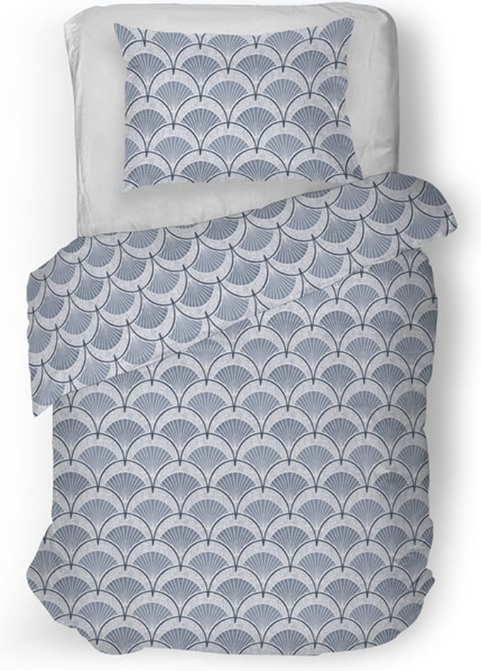 Snoozing Feline Dekbedovertrek - Eenpersoons - 140x200/220 cm - Blauw