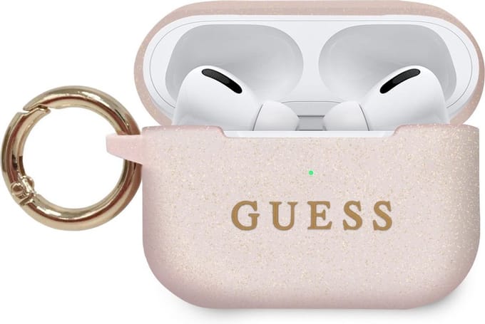 Guess AirPods Pro 1 (1e generatie) Case met ring - Licht Roze