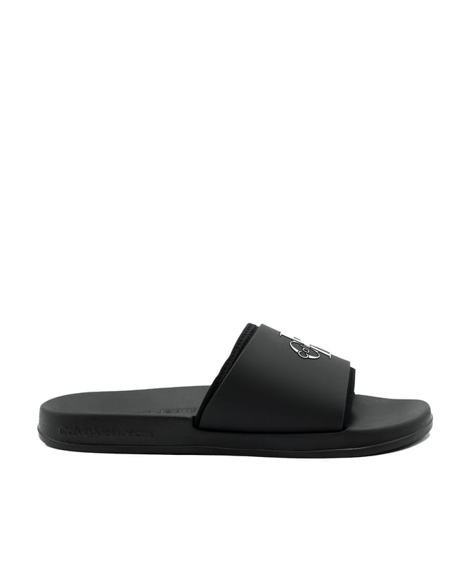 Calvin Klein Essential Slide Rubber Neo Triple Black Größe: 41 | Flip-Flops Outlet | Herren | Schwarz