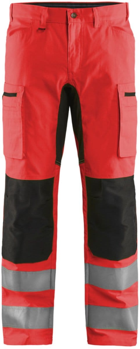 Blaklader High Vis broek met stretch 1585-1811 - High Vis Rood/Zwart - D84