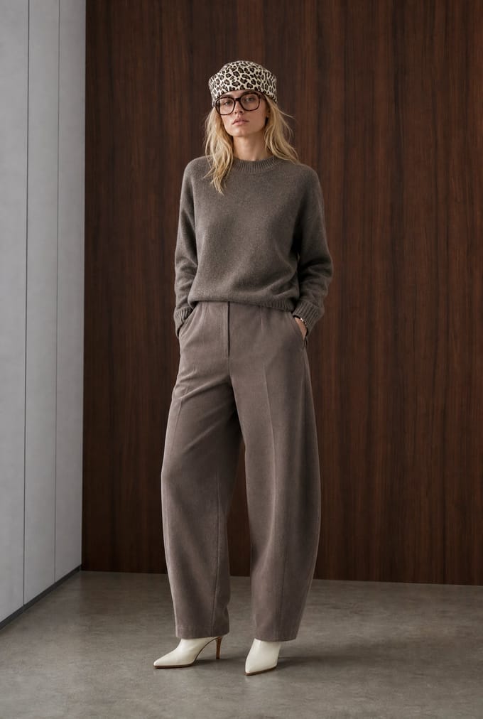 Velvety wool blend pullover | Toupe - Toupe / S