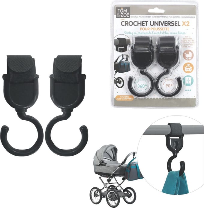Kinderwagen Haakje Universeel – Haak voor de Buggy – 2 Stuks in de Verpakking