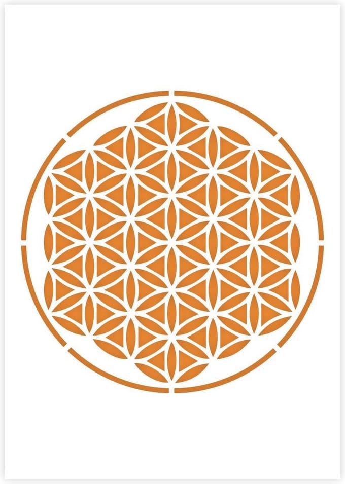 QBIX Mandala Sjabloon A5 Formaat Kunststof - Uitsnede diameter 12,5cm