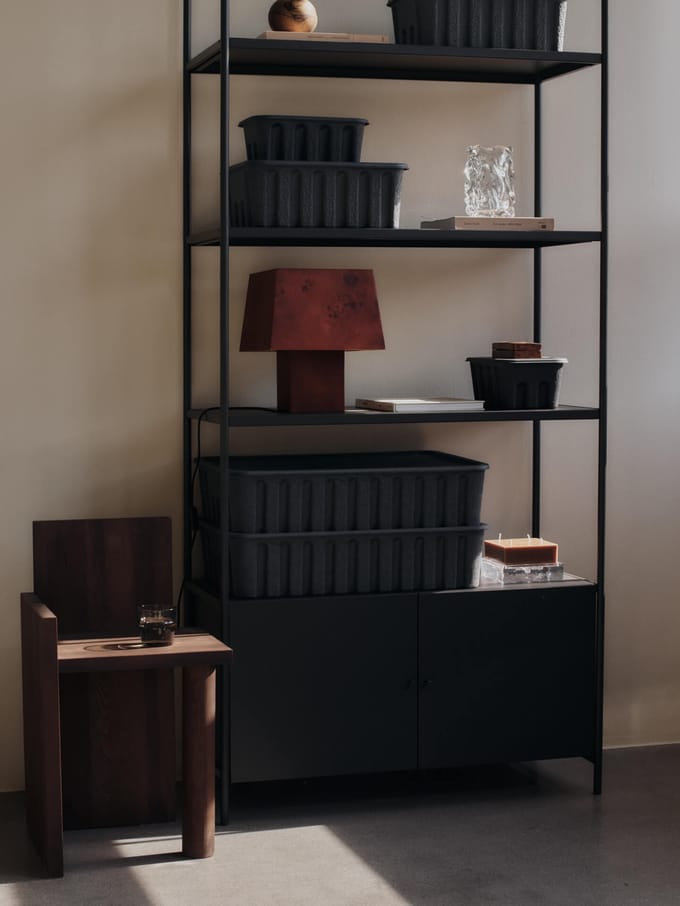 Ferm Living Pulp papier doos extra groot - zwart