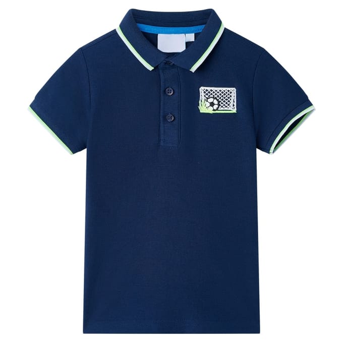 vidaXL Kinderpoloshirt 116 marineblauw