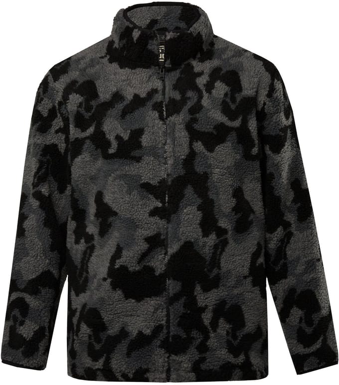 STHUGE - Heren - Teddyjas camouflage opstaande kraag - Zwart - Maat 3XL