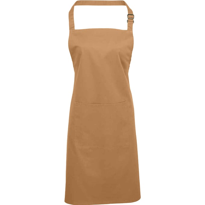 Premier Unisex Volwassenenschort met zakken (Kameel)