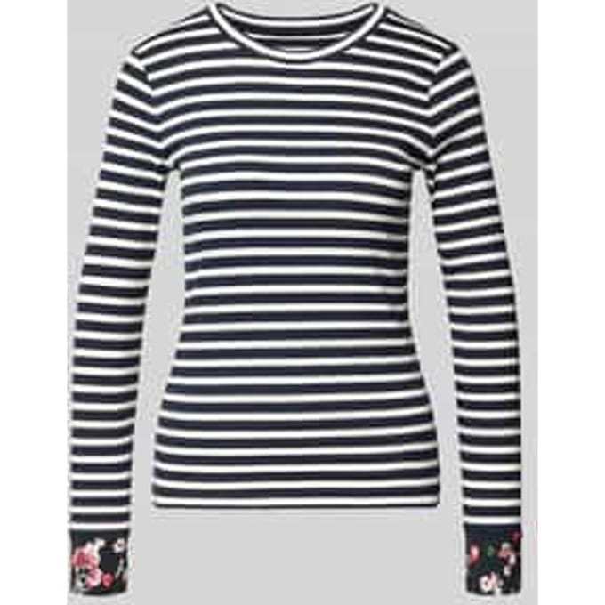 Slim fit shirt met lange mouwen van katoenmix