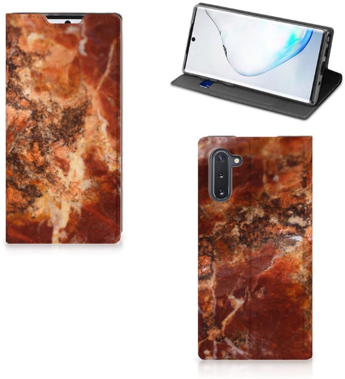 Samsung Galaxy Note 10 Standcase Marmer Bruin