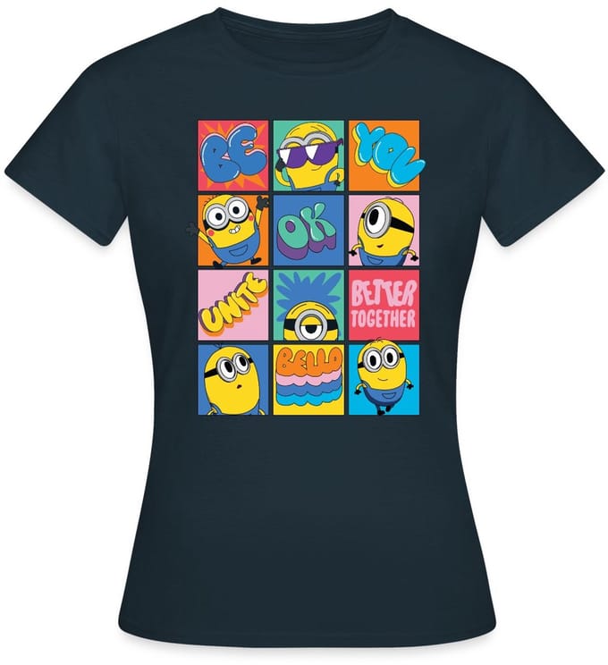 Minions Be You Positief En Lief Ontwerp T-Shirt Dames