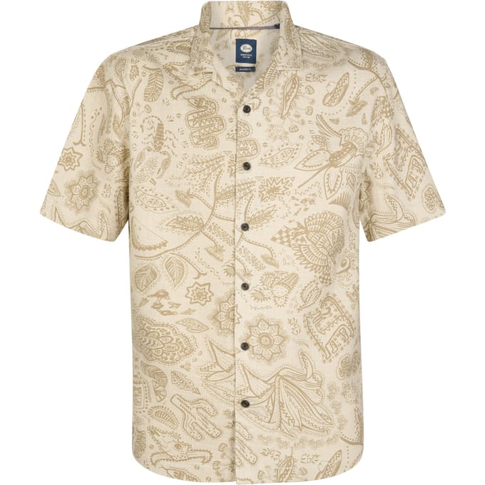 Petrol Industries - Heren All-over print overhemd Renegade - Wit - Maat S