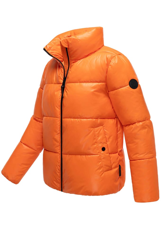 Marikoo dames winterjas Hazalee in puffer-stijl met glanzende look
