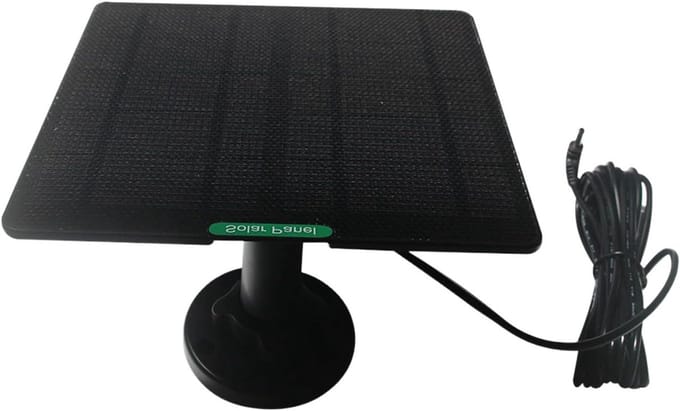 Solar Panel Portable | Solar Powered Battery Charger for Security Camera | Durable External Lightweight Energy Saving Battery Pack for Home Apartment Reserve