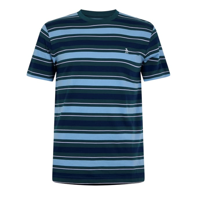 Original Penguin Heren Heren Gestreept T-Shirt (Bug juni)
