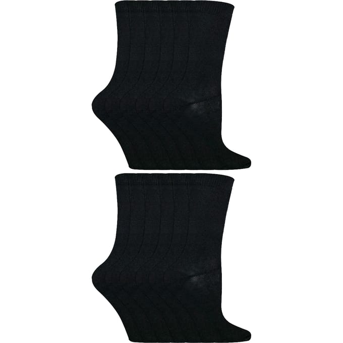 Sock Snob - 12 paar kindersokken van effen bamboe - Zwart