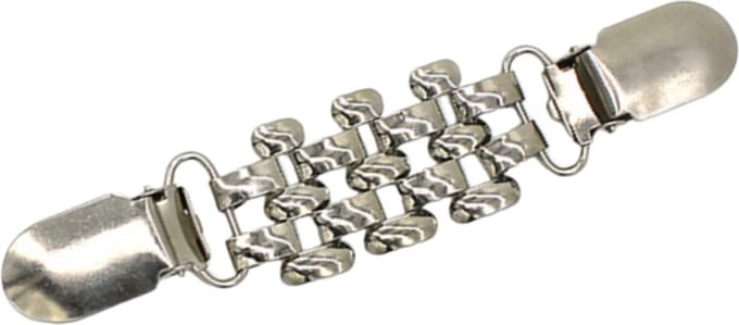 Fako Bijoux® - Vestsluiting - Vestclip - Vestklem - Blocks - Zilverkleurig
