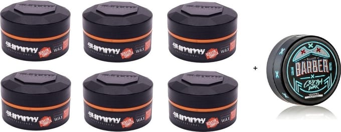 Gummy Wax Bright Finish 6-Pack + Free Marmara Barber wax