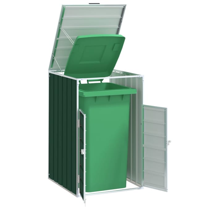 vidaXL - Containerberging - voor - 1 - container - 72x81x115 - cm - staal - groen