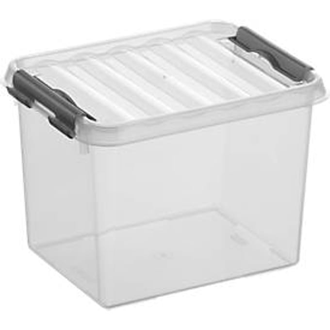 Opbergdoos Sunware Q-line - deksel - sluitclips - L 200 x B 150 x H 143 mm - 3 l