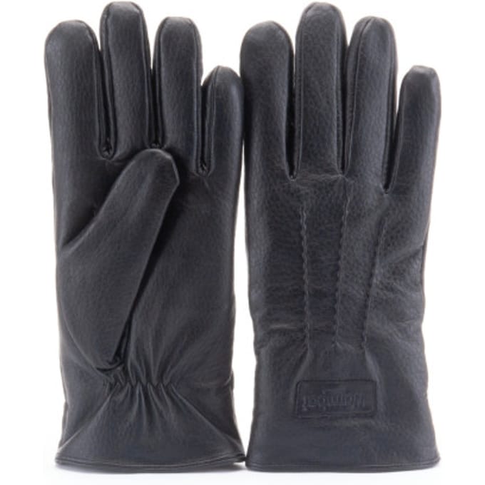 Warmbat Glove men goat leather black heren handchoenen