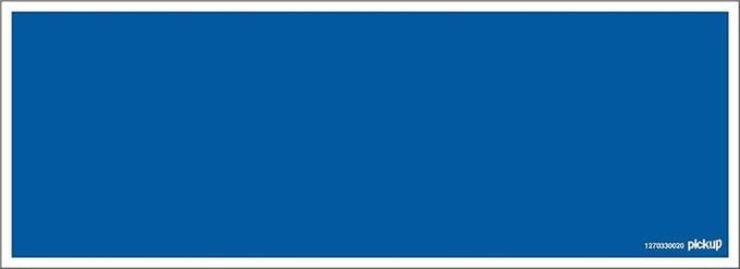 Pickup bord 33x12 cm - blauw bord zonder tekst