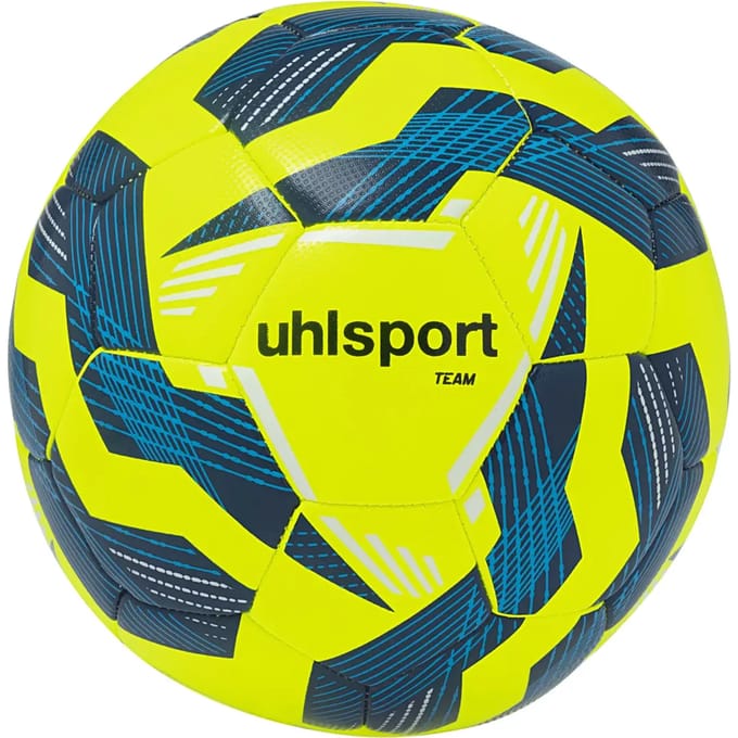 Uhlsport Team (Sz. 4) Trainingsbal - Wit / Marine / Fluogeel | Maat: 4
