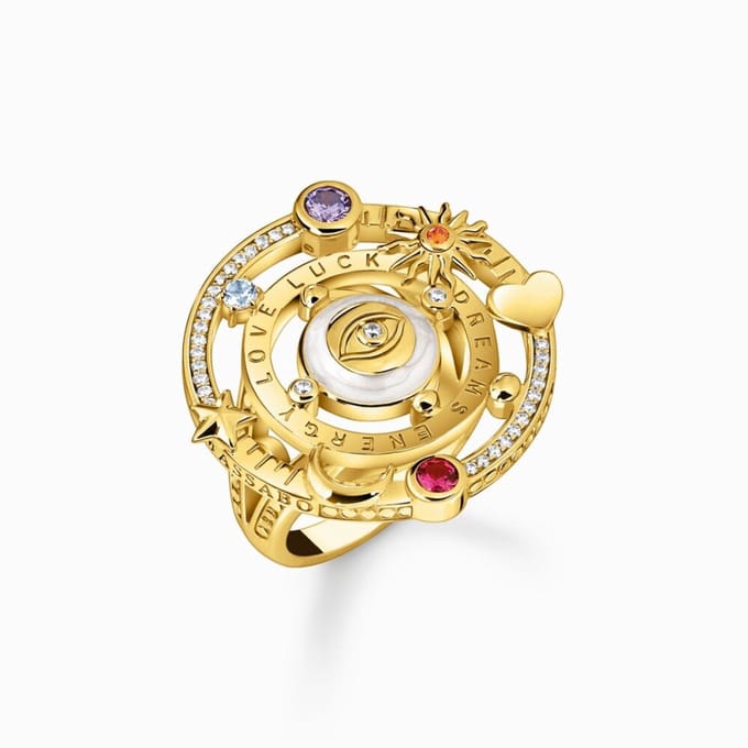 Thomas Sabo - TR2445-565-7-52 - Ring - Dames - 925er Zilver geel verguld - ringmaat 52