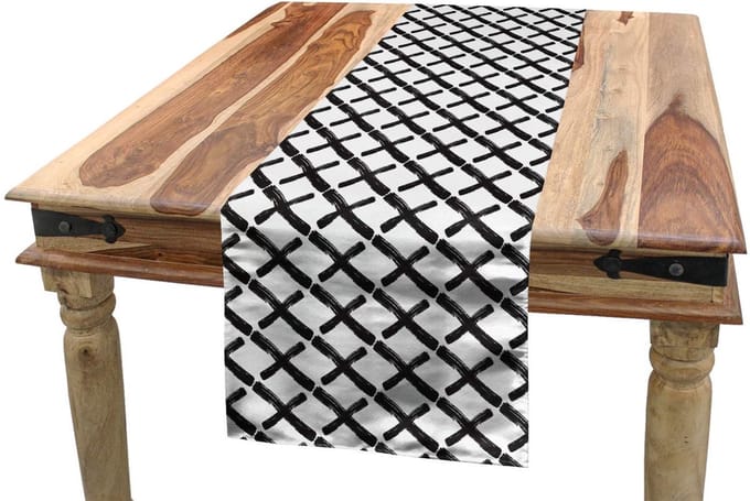 ABAKUHAUS Tafelloper 40x300 cm – Polyester, Antraciet