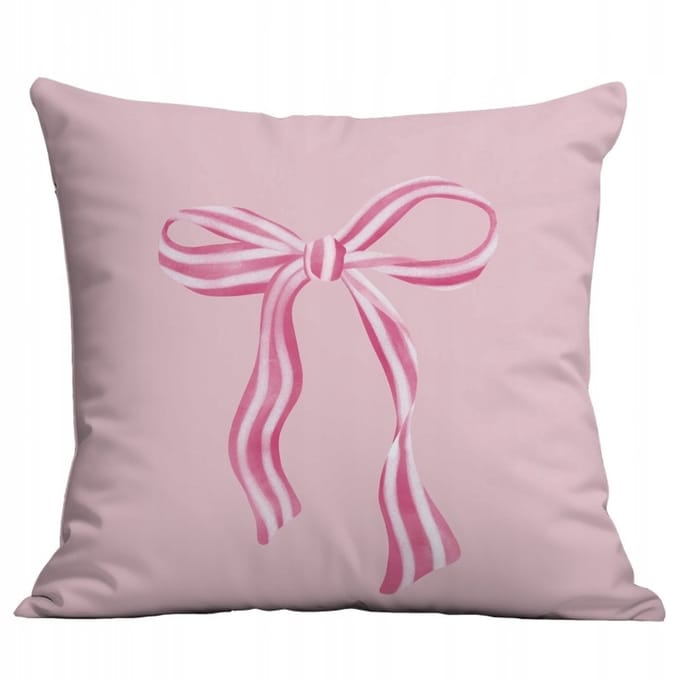 Decoratieve Kussensloop met Strik - Roze - 45x45 cm