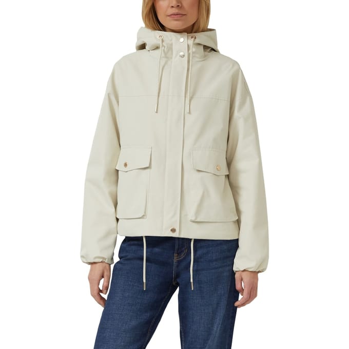 regular fit parka van katoenmix