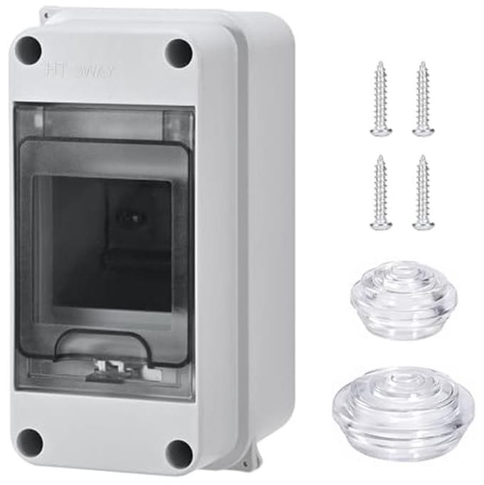 3-module Waterdichte Opbouwzekeringkast IP65 voor Buiten en Tuin
