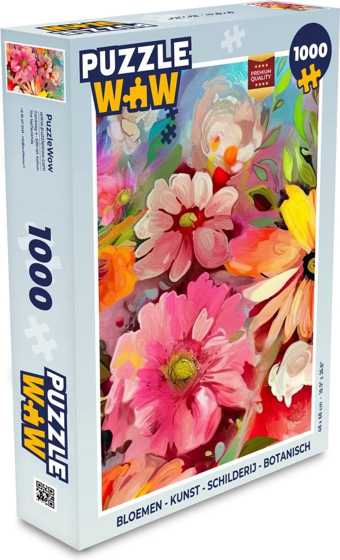 Puzzel Bloemen - Kunst - Schilderij - Botanisch - Legpuzzel - Puzzel 1000 stukjes volwassenen