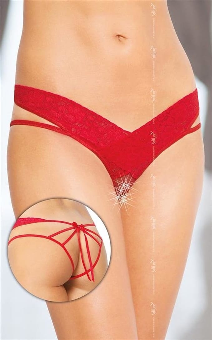 Softline- kanten string- rood M/L