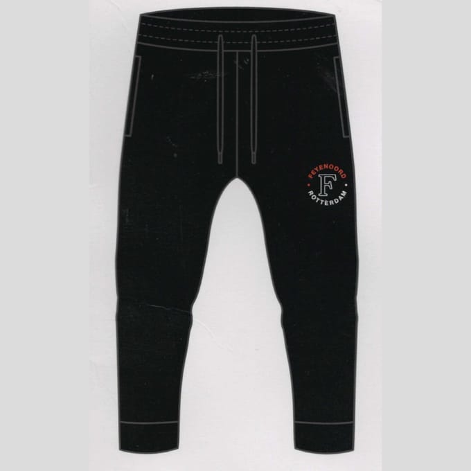 Feyenoord Joggingbroek Zwart – Maat 104/110 – Katoen/Polyester – Kinder Trainingsbroek
