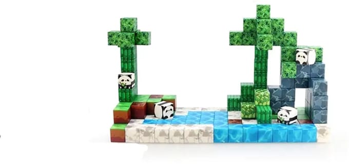 Magnetische bouwstenen Panda 151 stuks