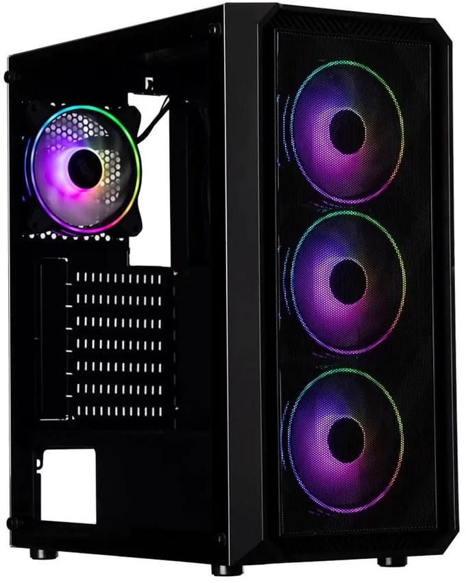 SMX Casket TG - Mid Tower Behuizing ATX Tempered Glass Zwart