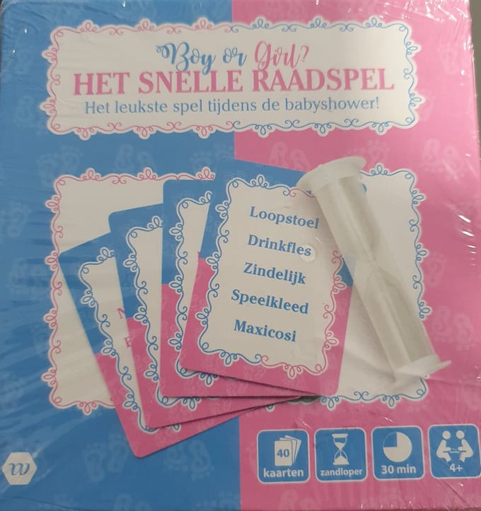 Boy or Girl Raadspel - Gender reveal spel