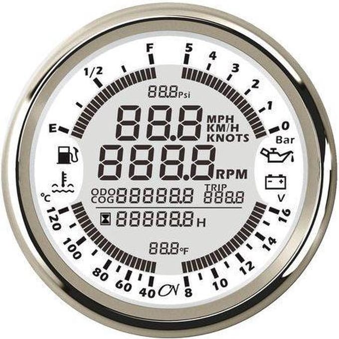 CN wit 6 in 1 Motorinstrument met chromen Ring