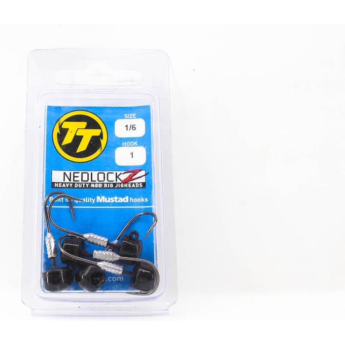 Tackle Tactics TT Nedlockz HD Tête plombée Noir 1/6 oz 1 5/paquet (7458)