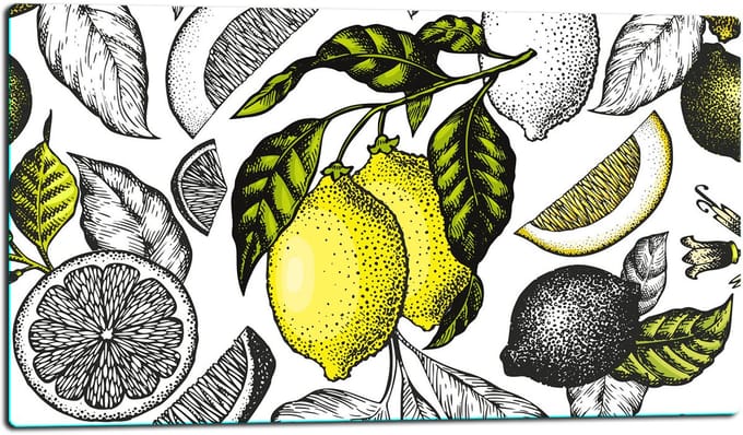 TMK ArtDeko - Snijplank - Glas - 52x30 cm - Fruitmotief