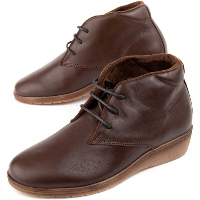 Purapiel Wedge Enkelboot Akila2 Bruin