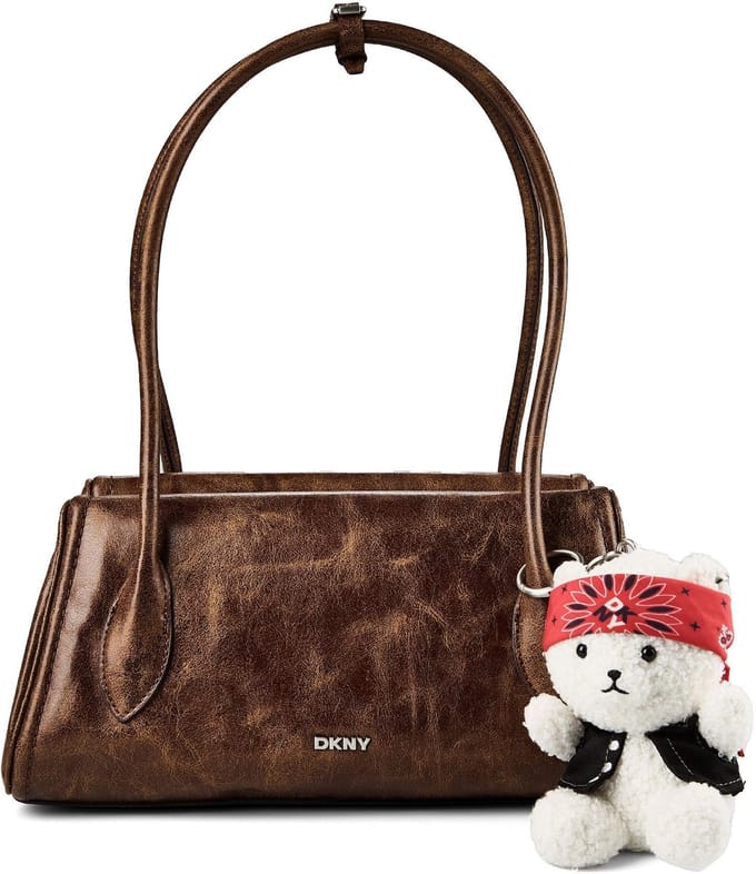 DKNY schoudertas Amelie Bowling Bag Walnut bruine