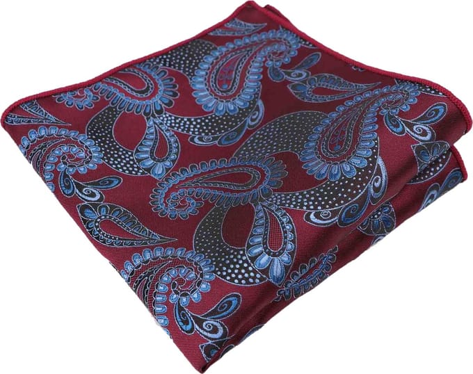 Pochet Paisley - Bordeaux - Sorprese - pochette - heren - model 8 - Cadeau