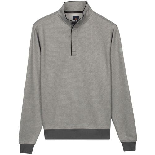 Baileys Trui Half Zip Yarn Dyed Jacquard Interlock Soft Grey / male